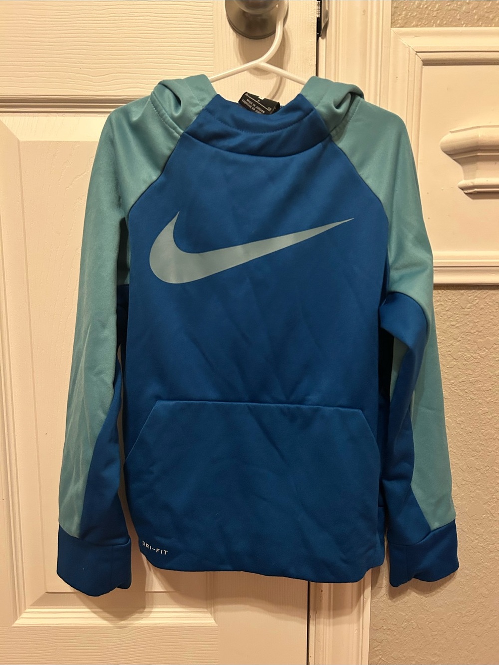 Nike Blue & Light Blue Kids' Hooded Dri-FIT Sweatshirt